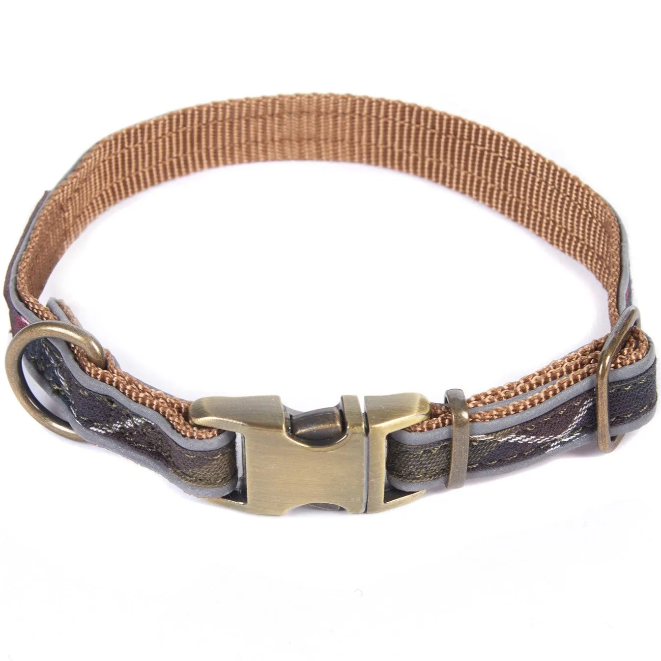 Barbour Reflective Dog Collar, Classic Tartan - Shop Now