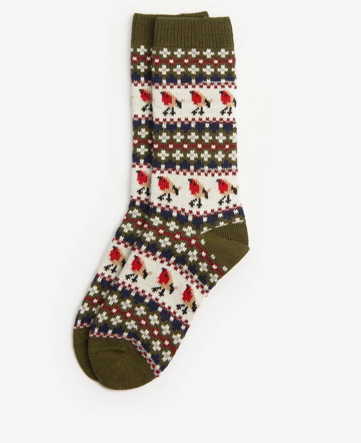 Barbour Robin Fair Isle Sock - Google SEO friendly result: Barbour Fair Isle Socks - Robin design