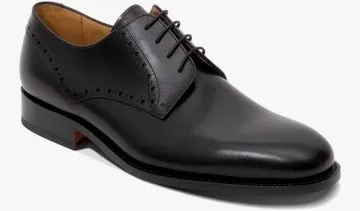 Barker Black Calf Derby Brogue Shoe - Trent