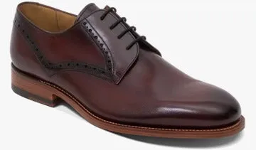 Barker Trent Derby Brogue Shoe - Burgundy Calf Burnished