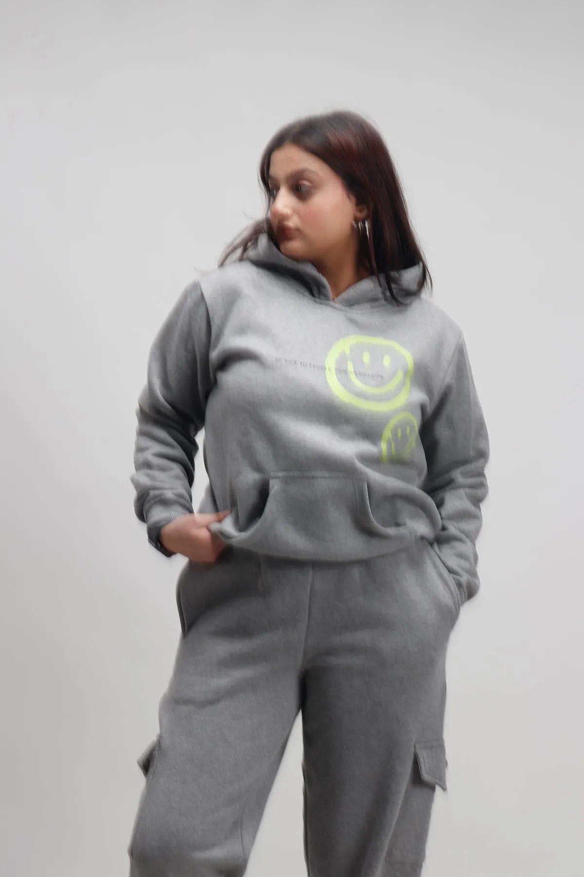 Be nice to people Grey Hoodie