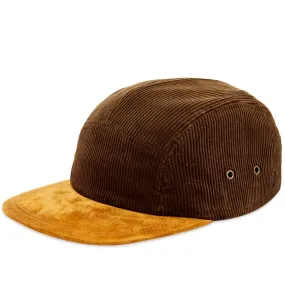 Beams Plus 5 Panel Suede Cord CapBrown