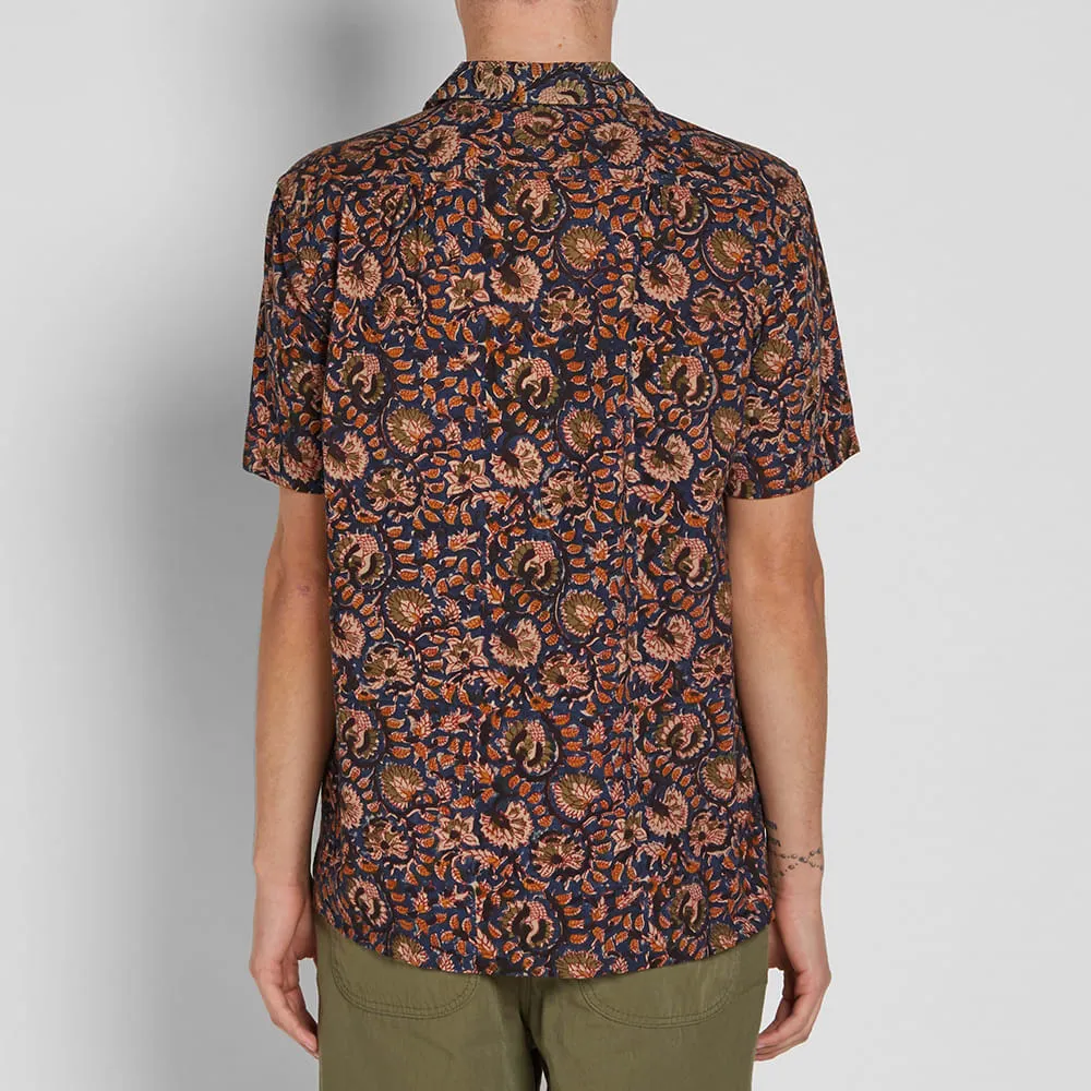 Beams Plus Batik Print ShirtNavy