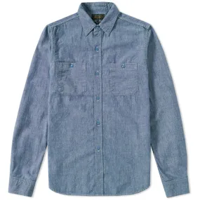 Beams Plus Chambray USN Work ShirtBlue