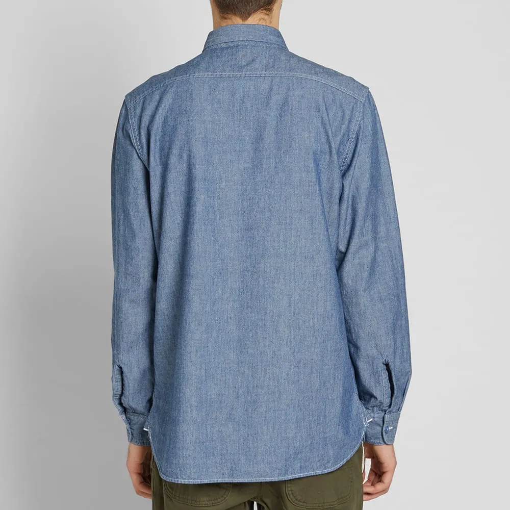 Beams Plus Chambray USN Work ShirtBlue