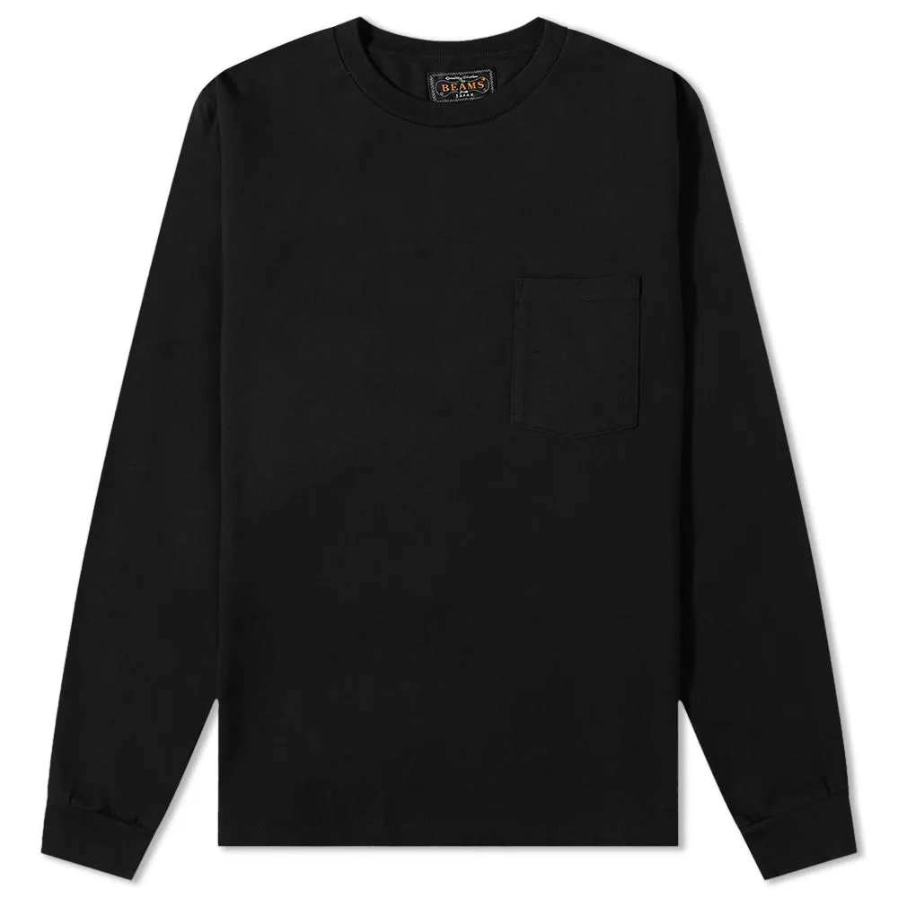 Beams Plus Long Sleeve Pocket T-ShirtBlack