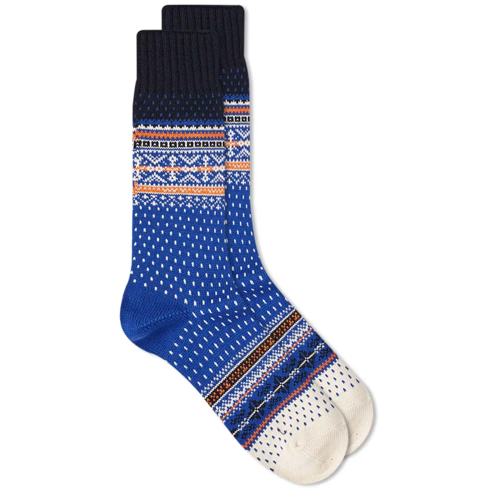 Beams Plus Nordic SockBlue Base