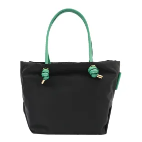 BIANCA M Black x Kelly green Tote Bag