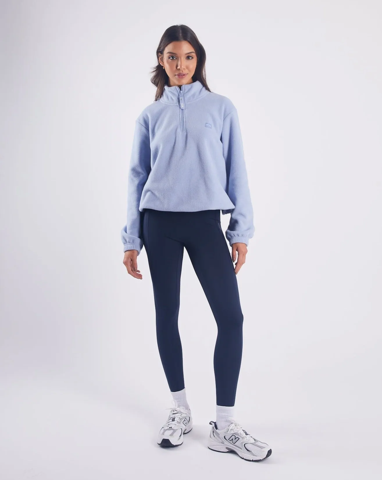 Birdie Fleece Half Zip - Dusky Blue