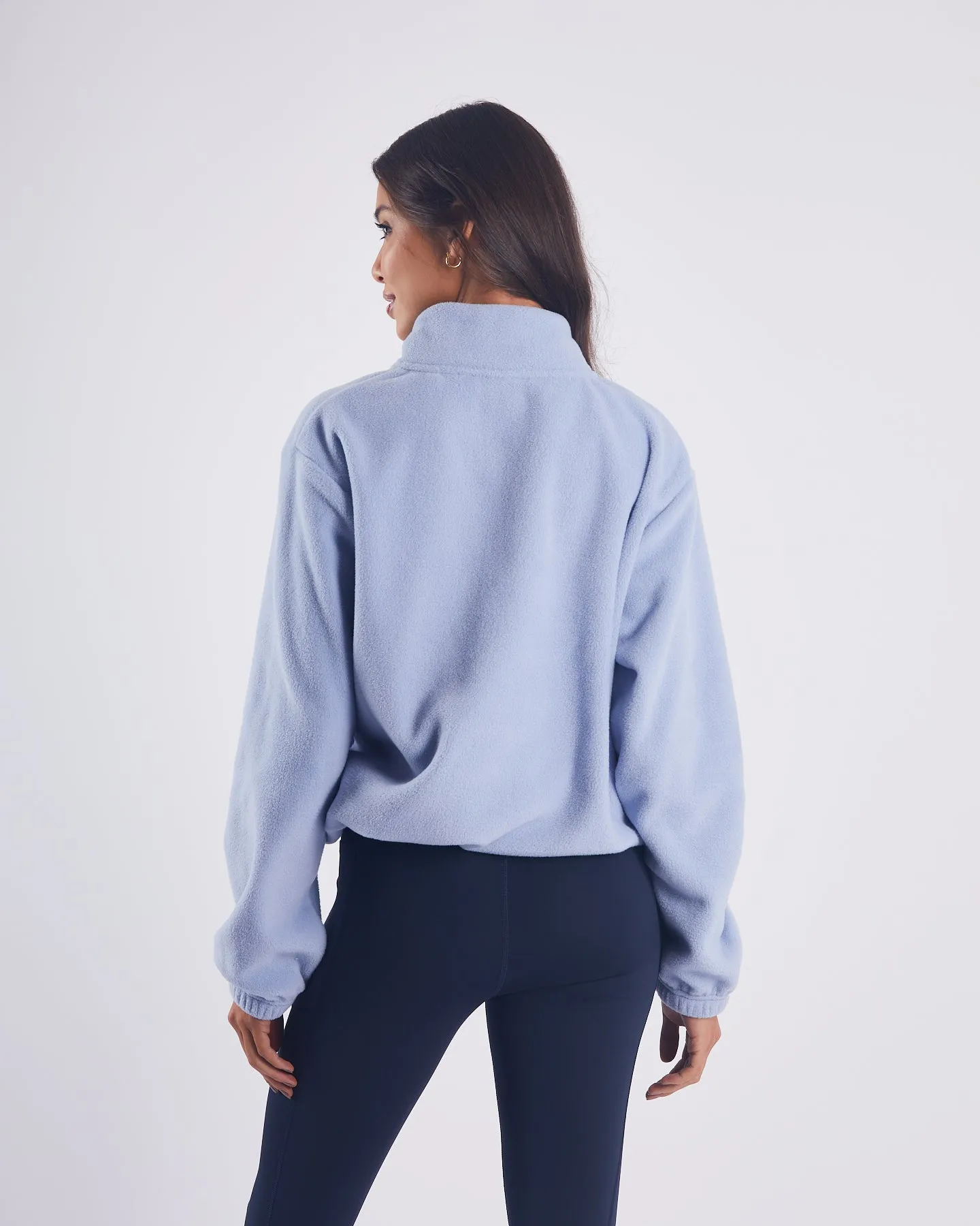 Birdie Fleece Half Zip - Dusky Blue