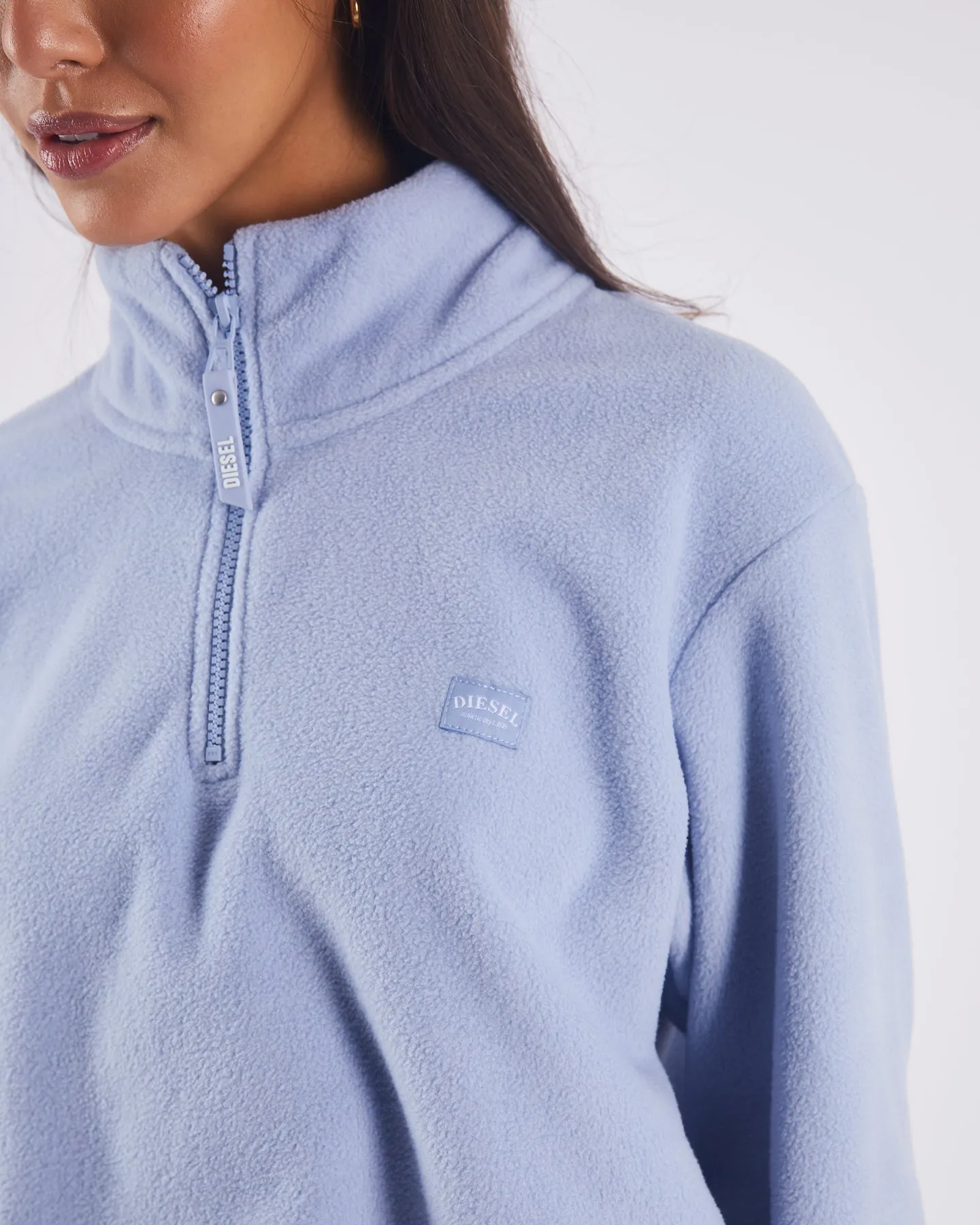 Birdie Fleece Half Zip - Dusky Blue