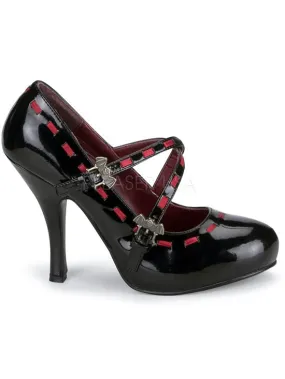 Black Burgundy Women's Vampire Pumps