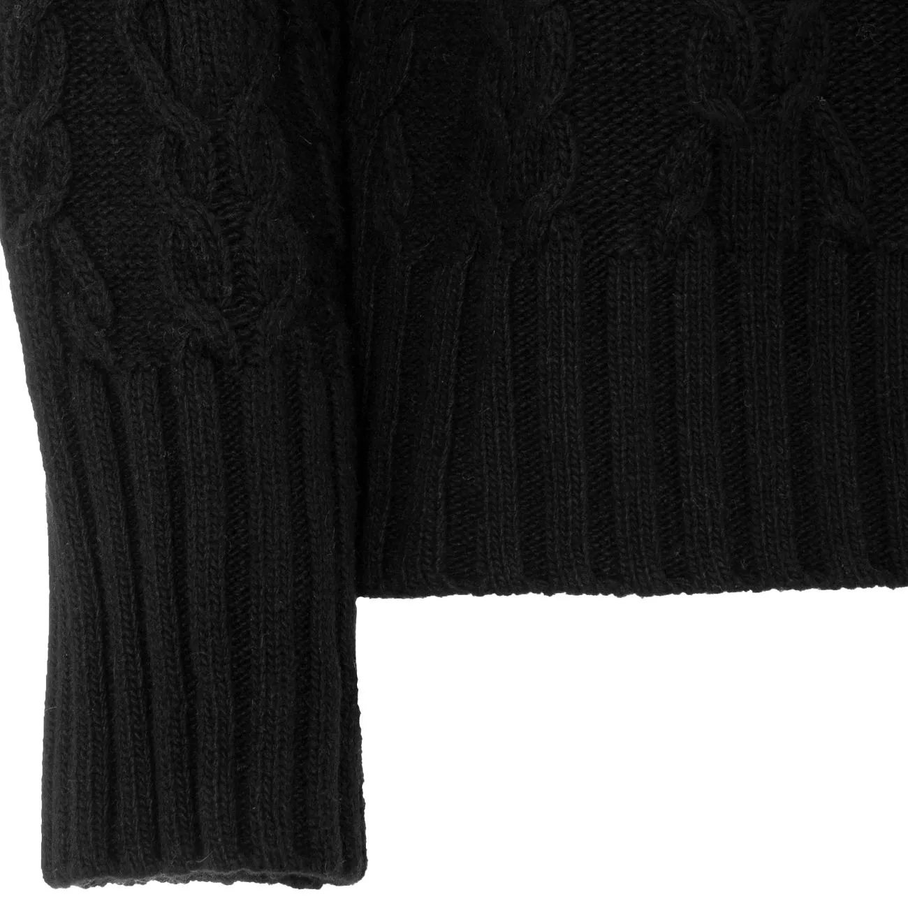 Black Chianti Knit Sweater for Women with Braids