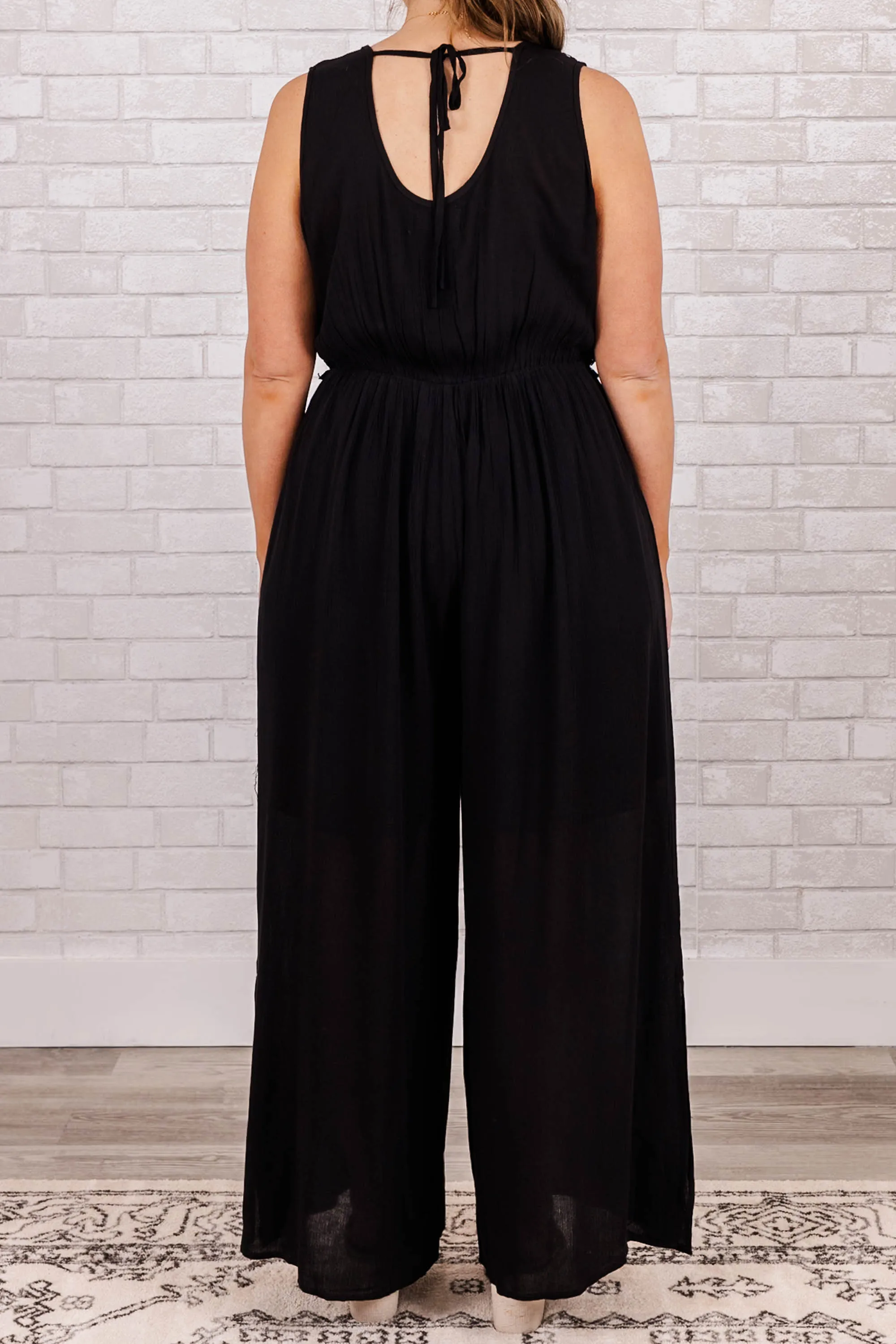 Black Lace Jumpsuit, Boho Style