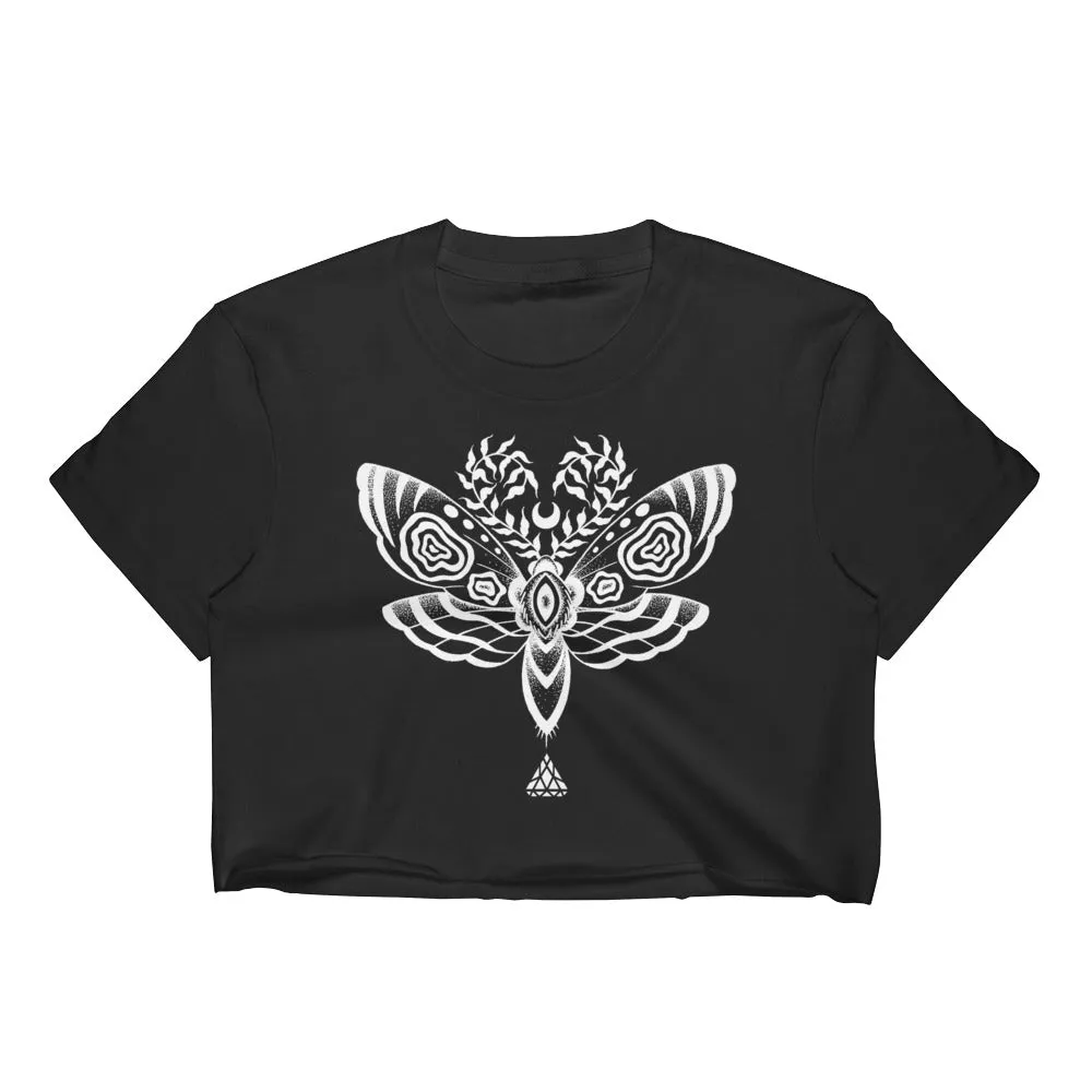 Black Moth Crop Tee