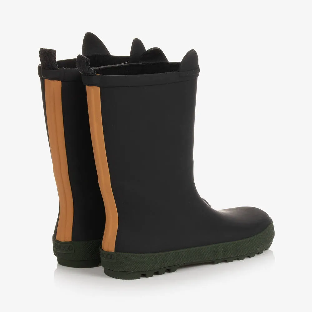 Black Rubber Rain Boots