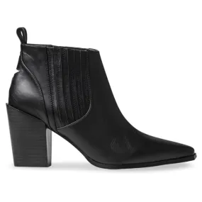 Black Women's Quora Calf Leather Boot by Senso