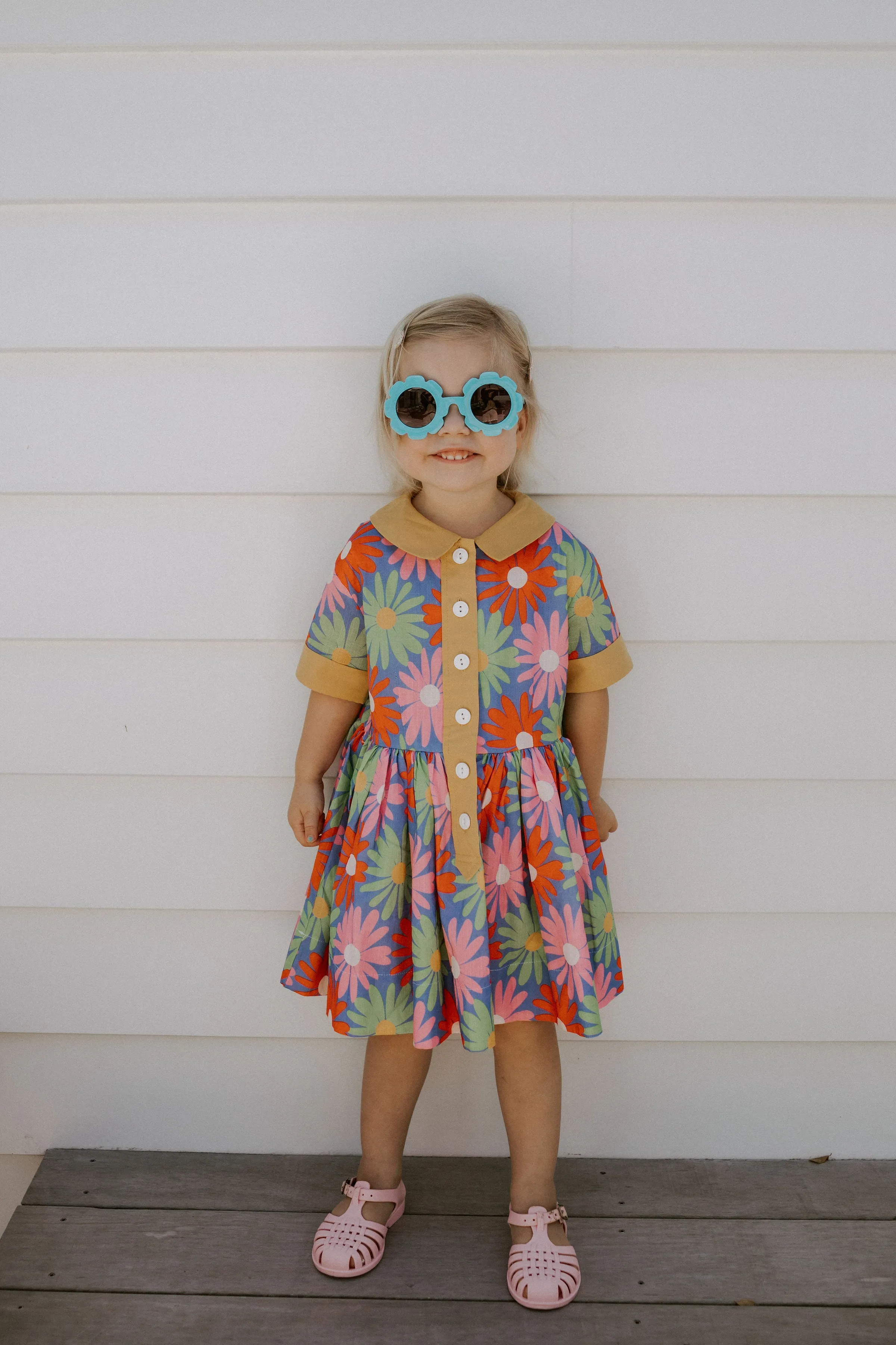 Blue Flower Toddler Sunglasses