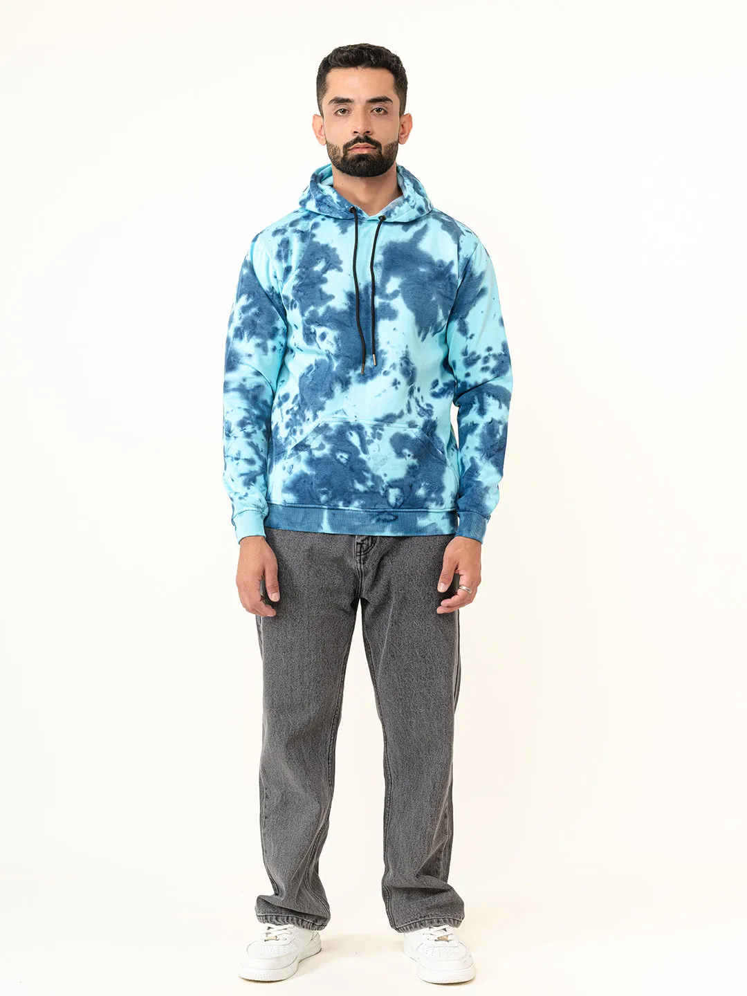 Blue Tie-Dye Hoodie