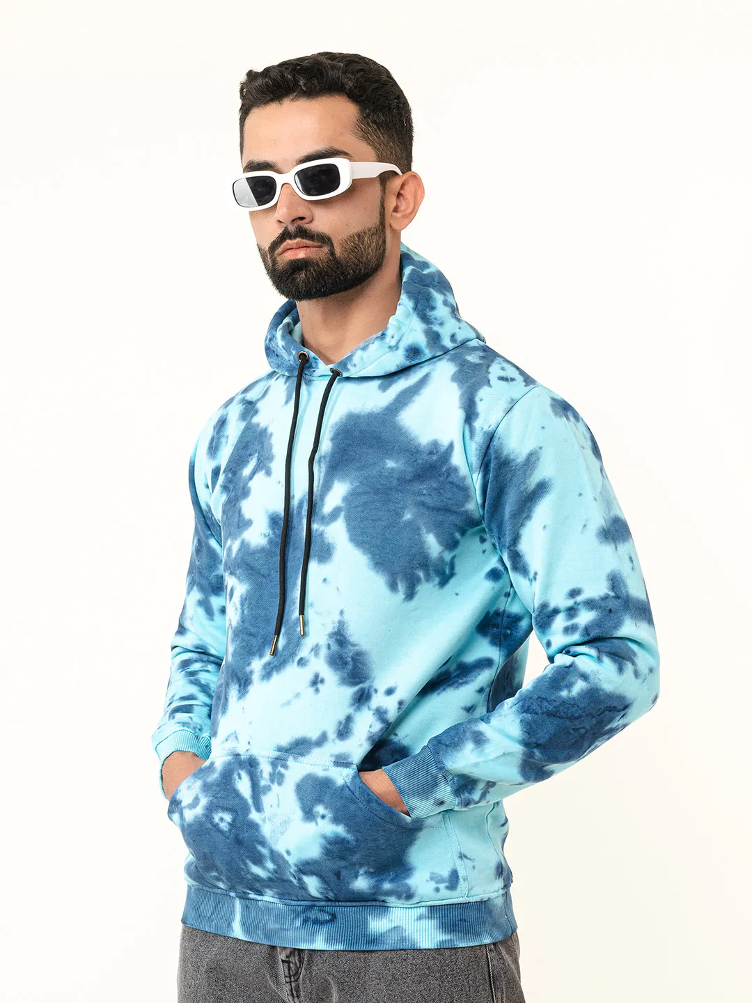 Blue Tie-Dye Hoodie