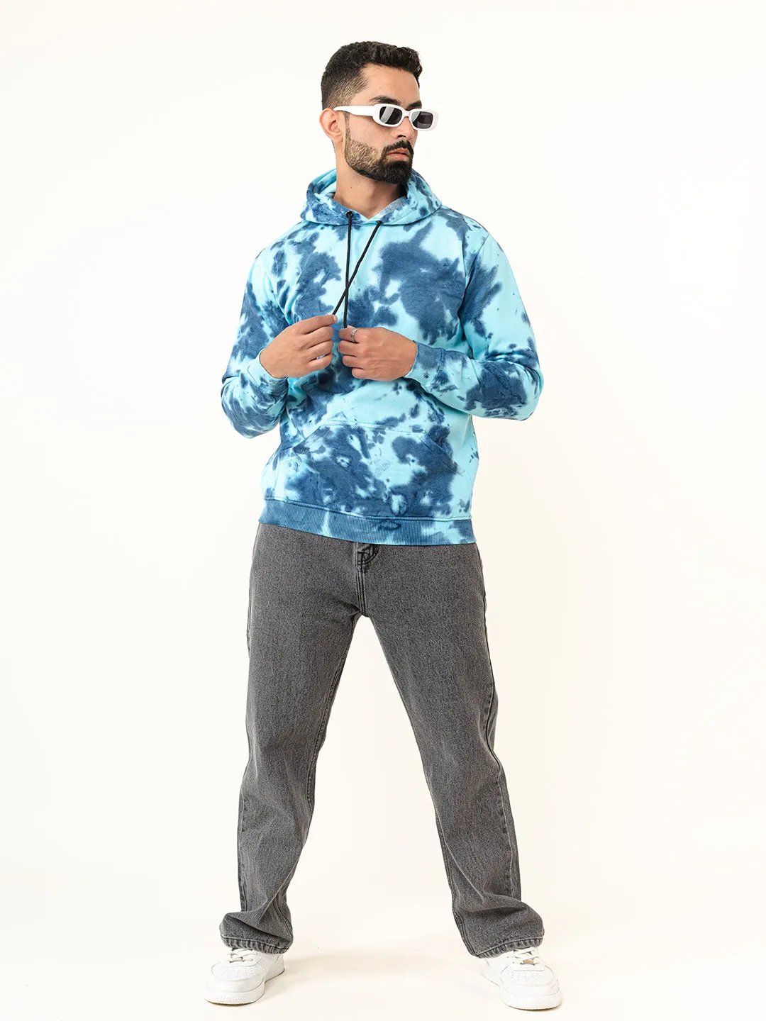 Blue Tie-Dye Hoodie