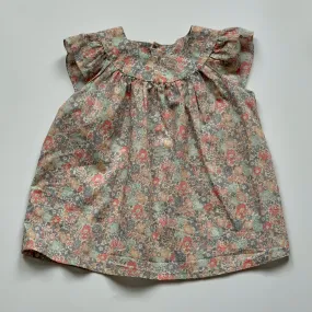 Bonpoint Girls' Liberty Print Short Sleeve Blouse: Age 3.