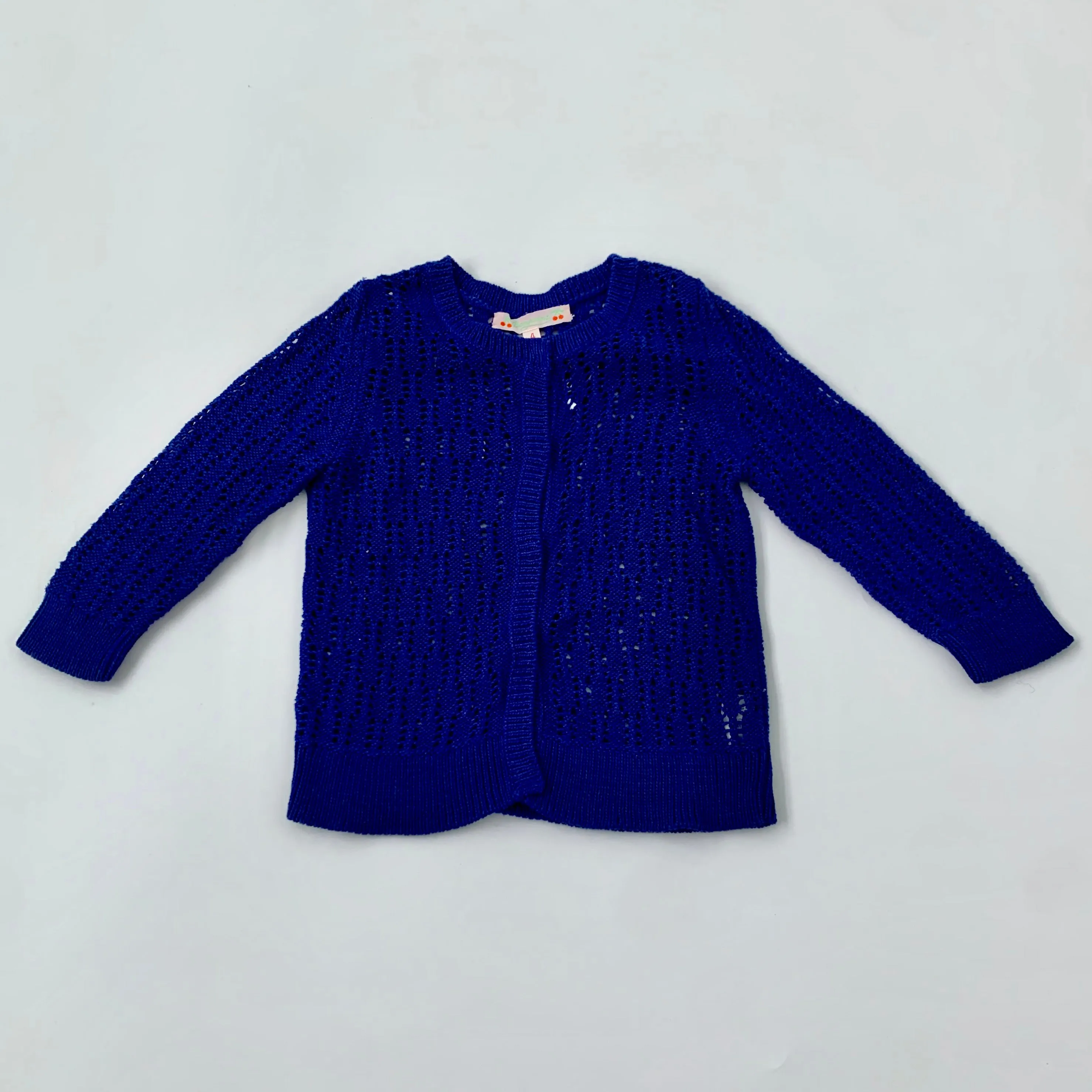 Bonpoint Royal Blue Crochet Cardigan for 4-Year-Olds