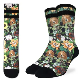 botanical dog socks, active dog socks