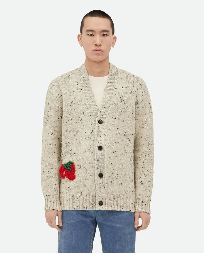 BOTTEGA VENETA | Linen cardigan with embroidery