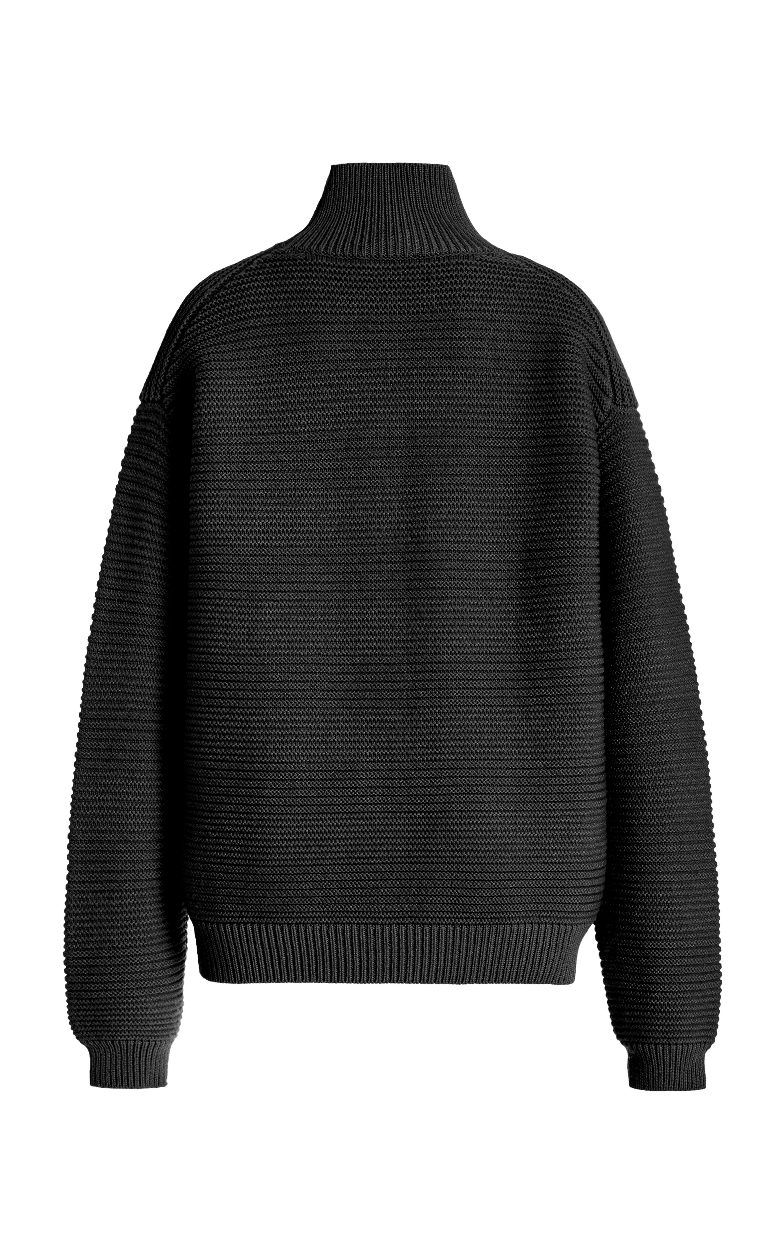 Brandon Maxwell Charlie Ribbed Knit Sweater