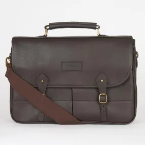 Brown Barbour leather briefcase