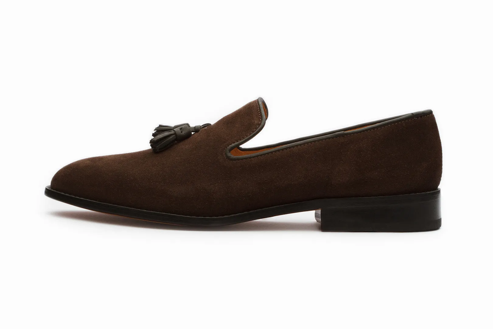 Brown Suede Tassel Loafers