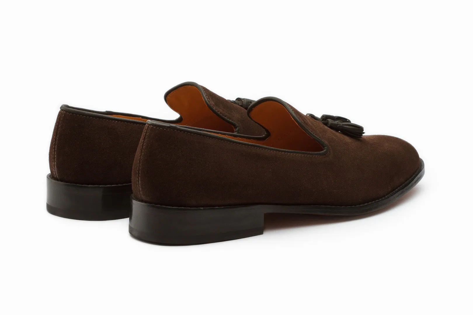 Brown Suede Tassel Loafers