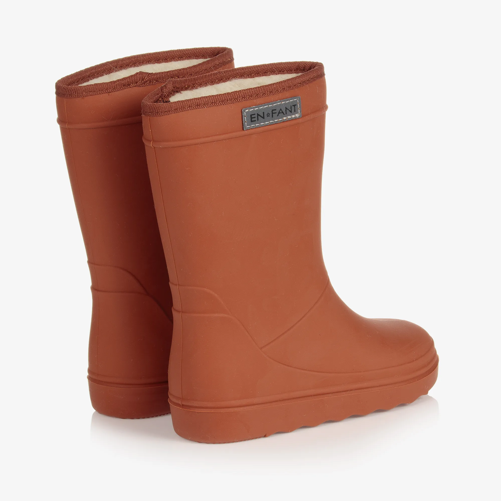 Brown Thermal Rain Boots