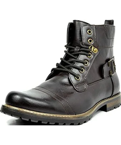 Bruno Marc Men s Side Zipper Motorcycle Combat Boots