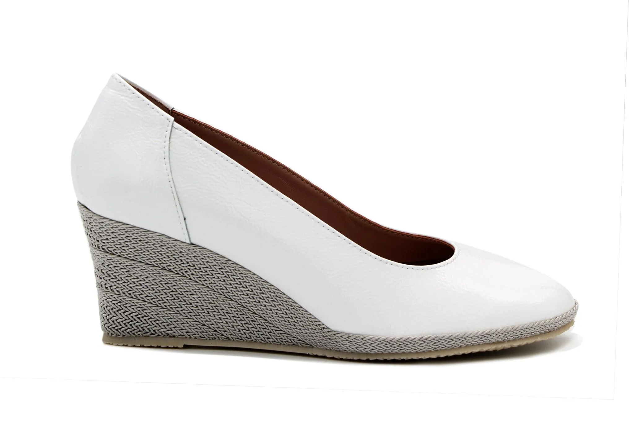 Bruno's White Wedge Shoe Regina