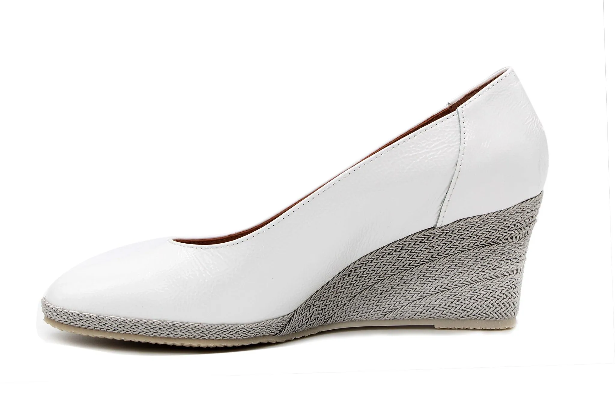 Bruno's White Wedge Shoe Regina