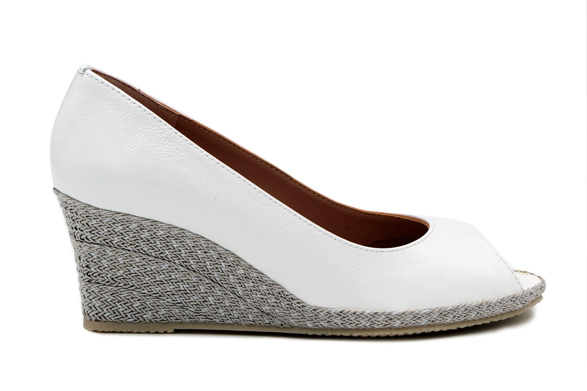 Bruno's White Wedge Shoe Regina