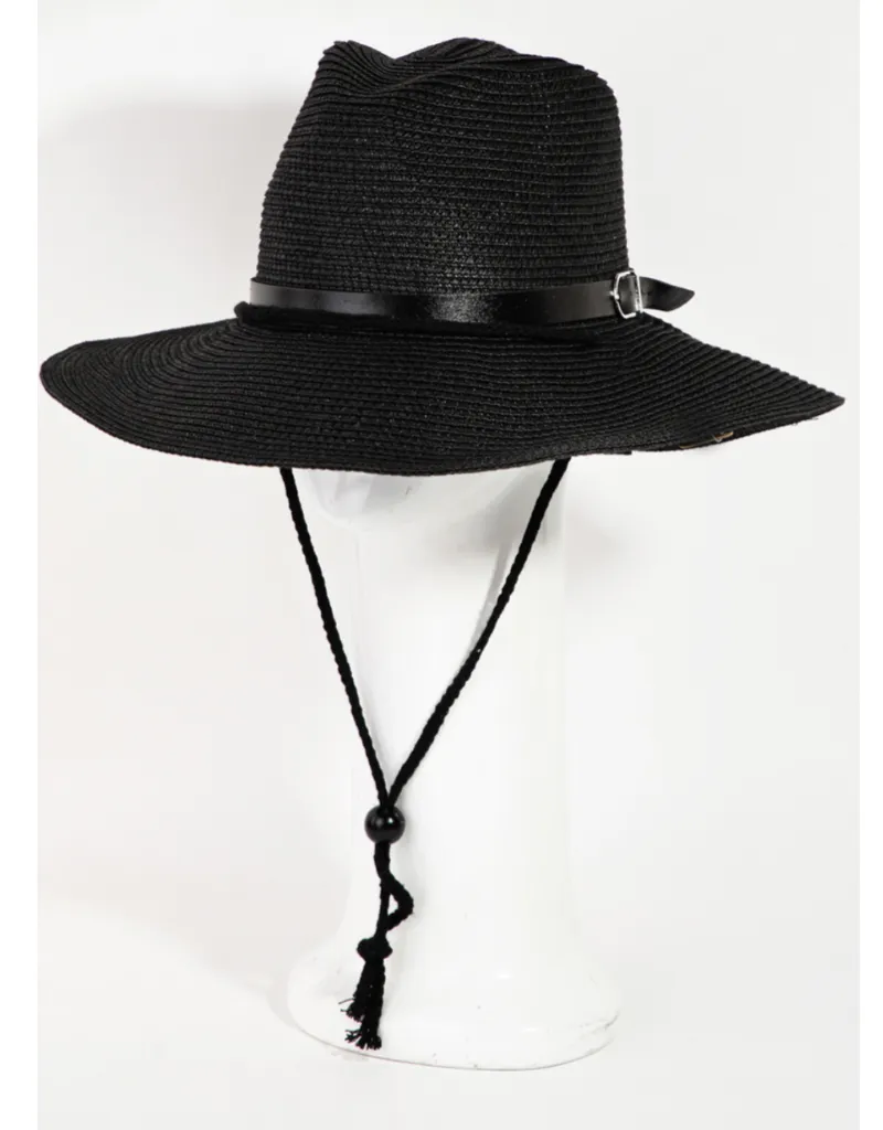 Buckle Strap Panama Hat