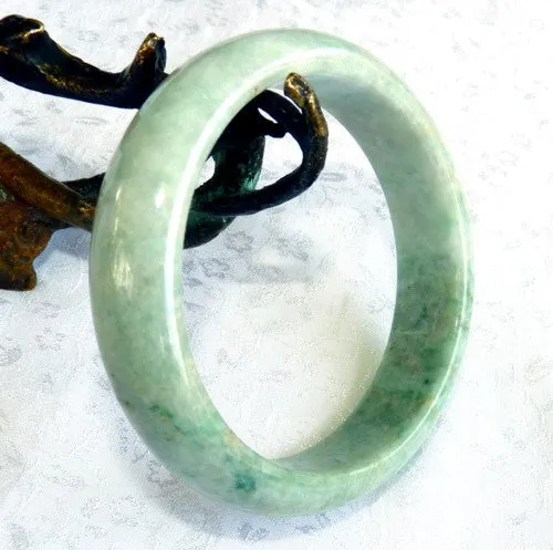 Burmese Jadeite Bangle Bracelet 56.5 mm - Daily Fascination, Unending Intrigue (BB2997)