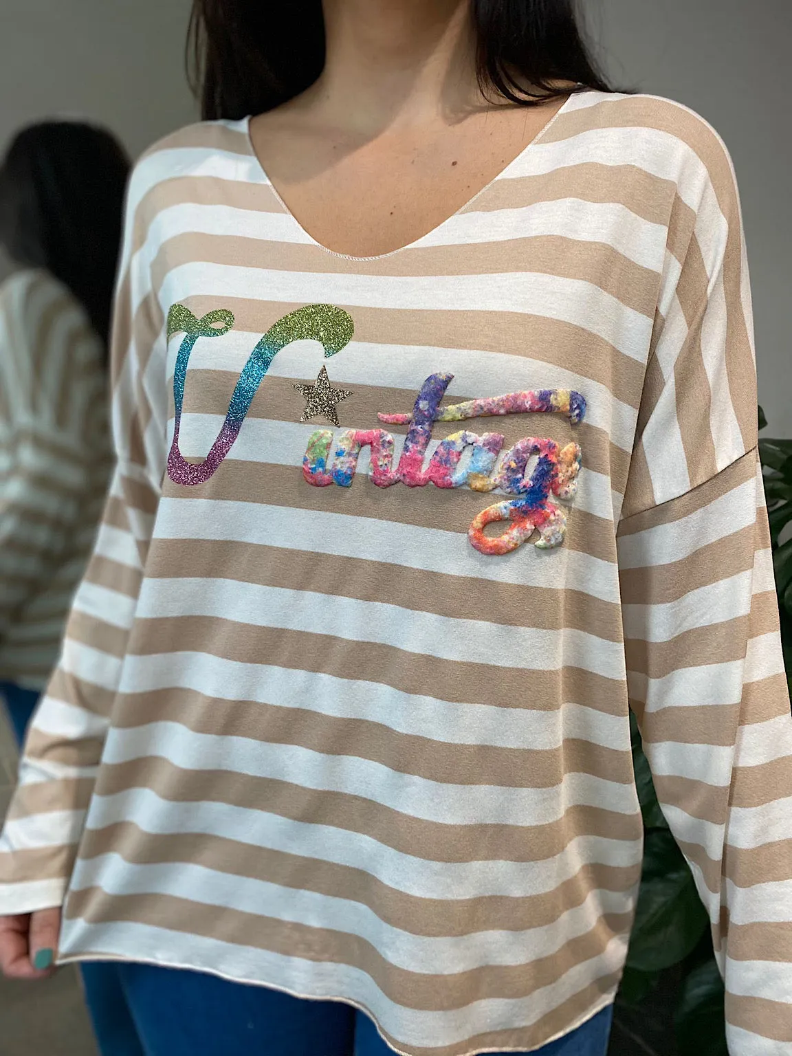 Camel Vintage Slogan Top