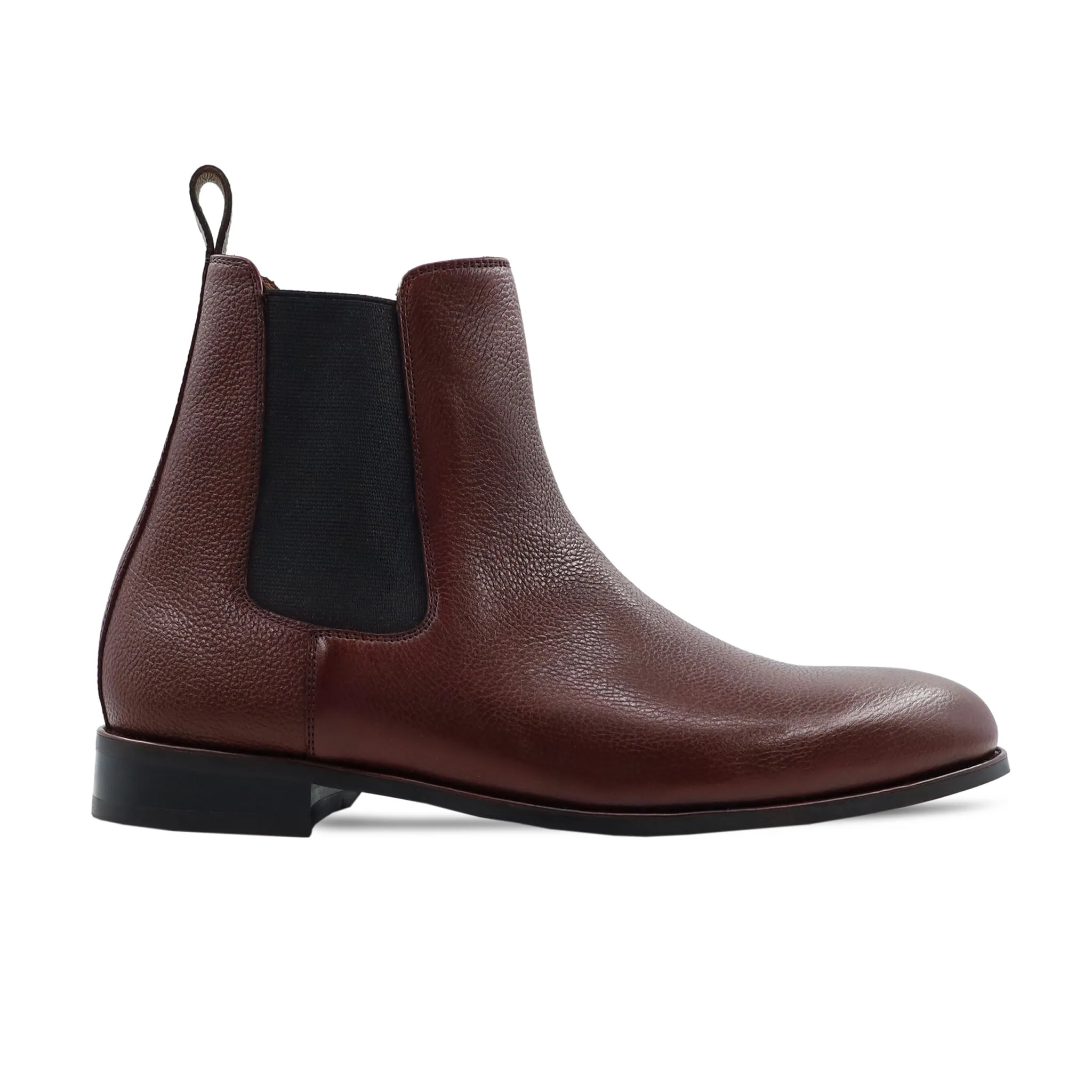 Camellia - Oxblood Pebble Grain Chelsea Boot Google SEO results: