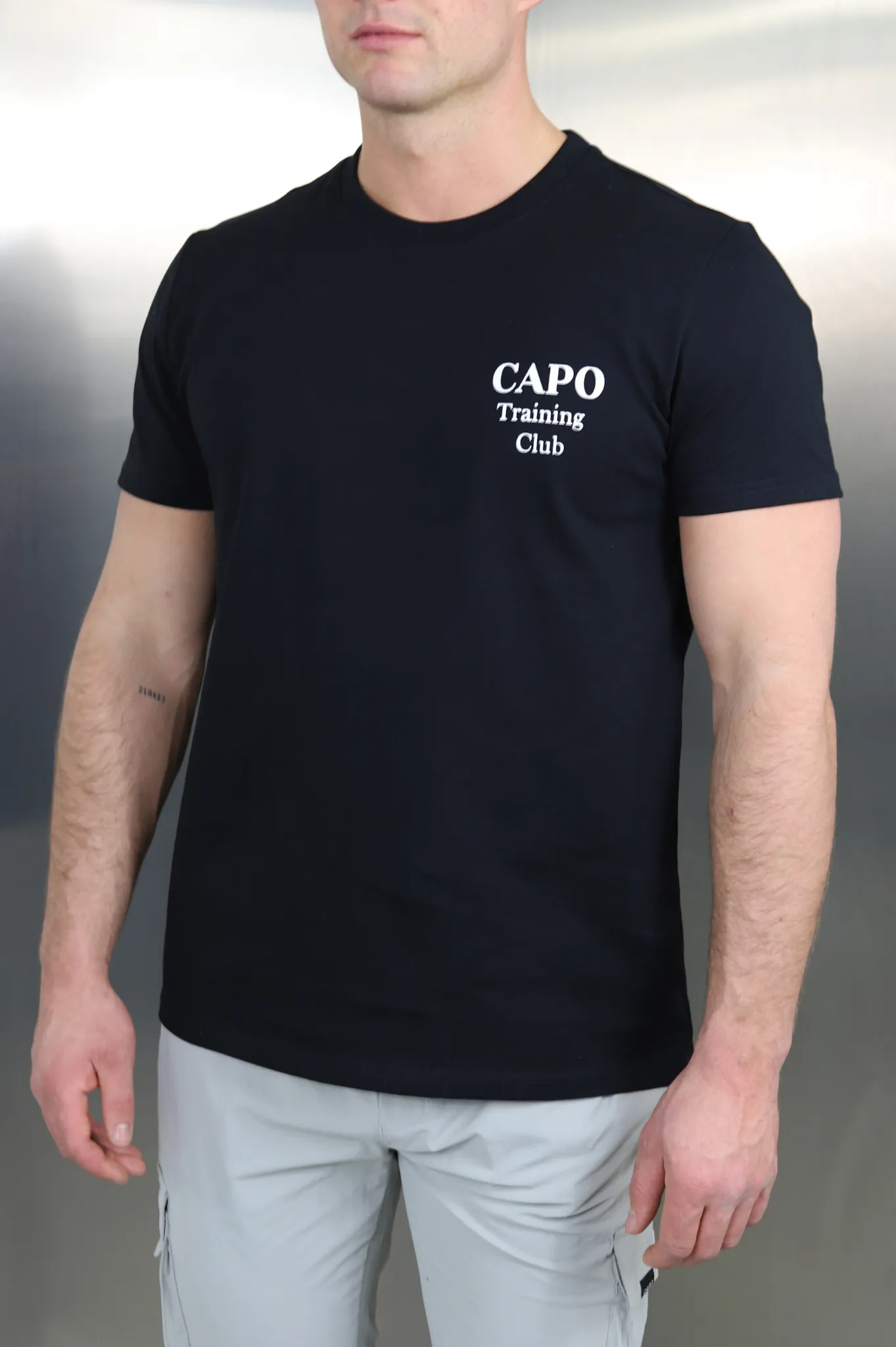 Capo TRAINER Club Print T-Shirt - Black