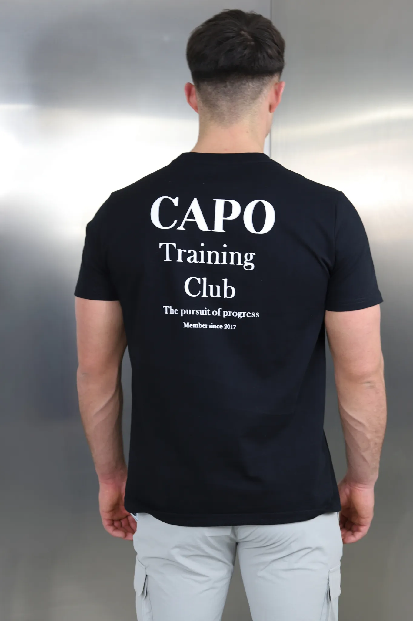 Capo TRAINER Club Print T-Shirt - Black