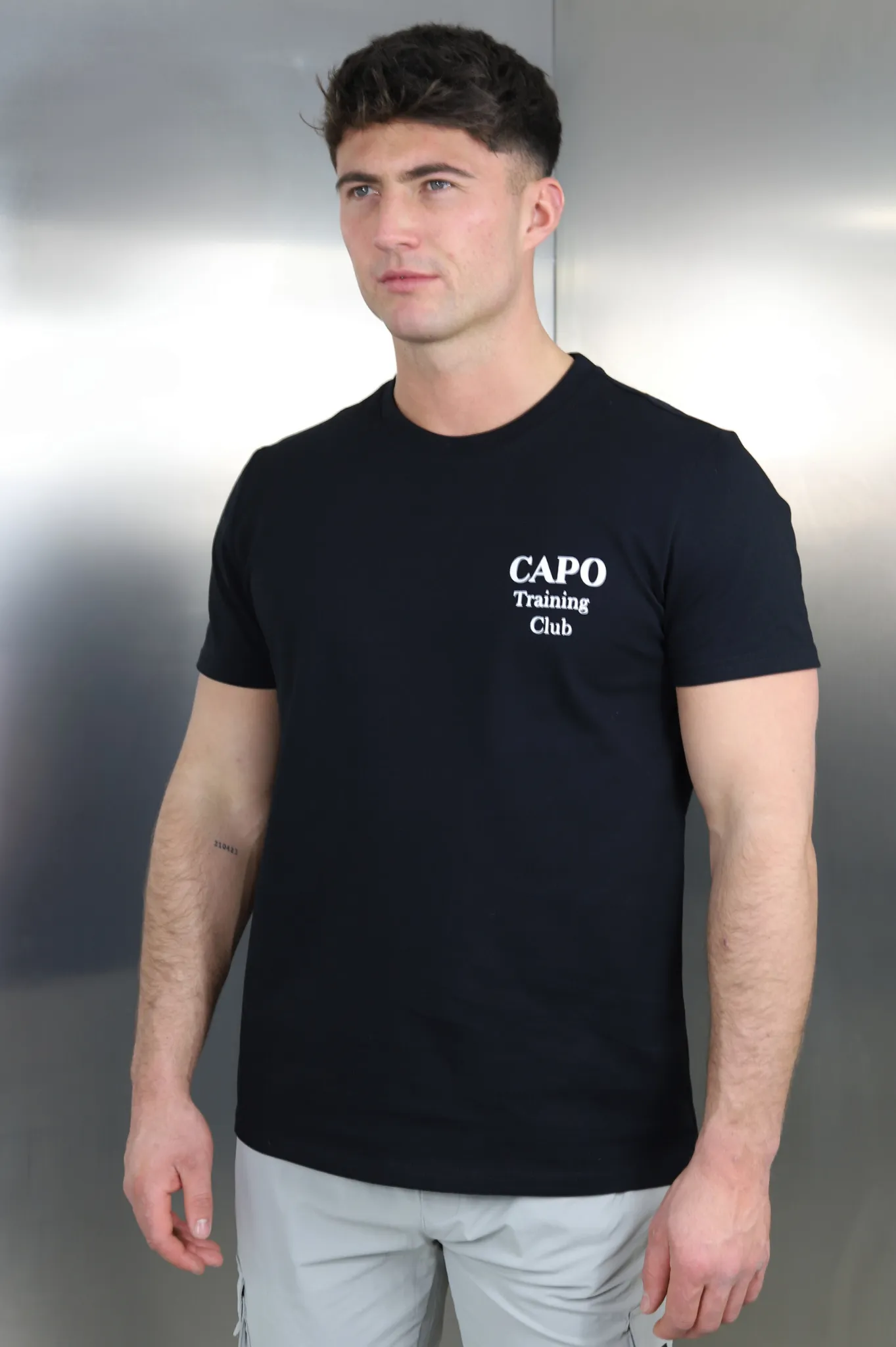 Capo TRAINER Club Print T-Shirt - Black