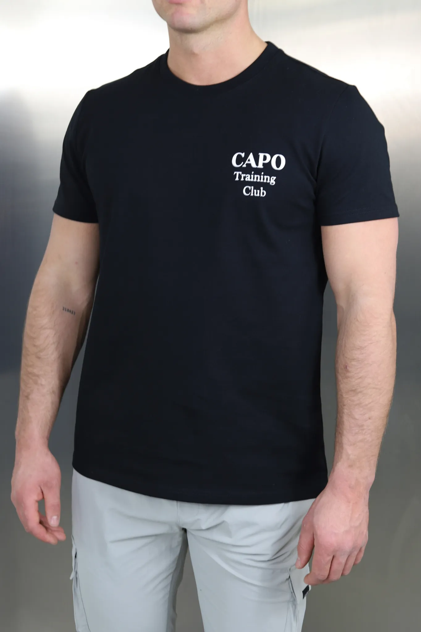 Capo TRAINER Club Print T-Shirt - Black