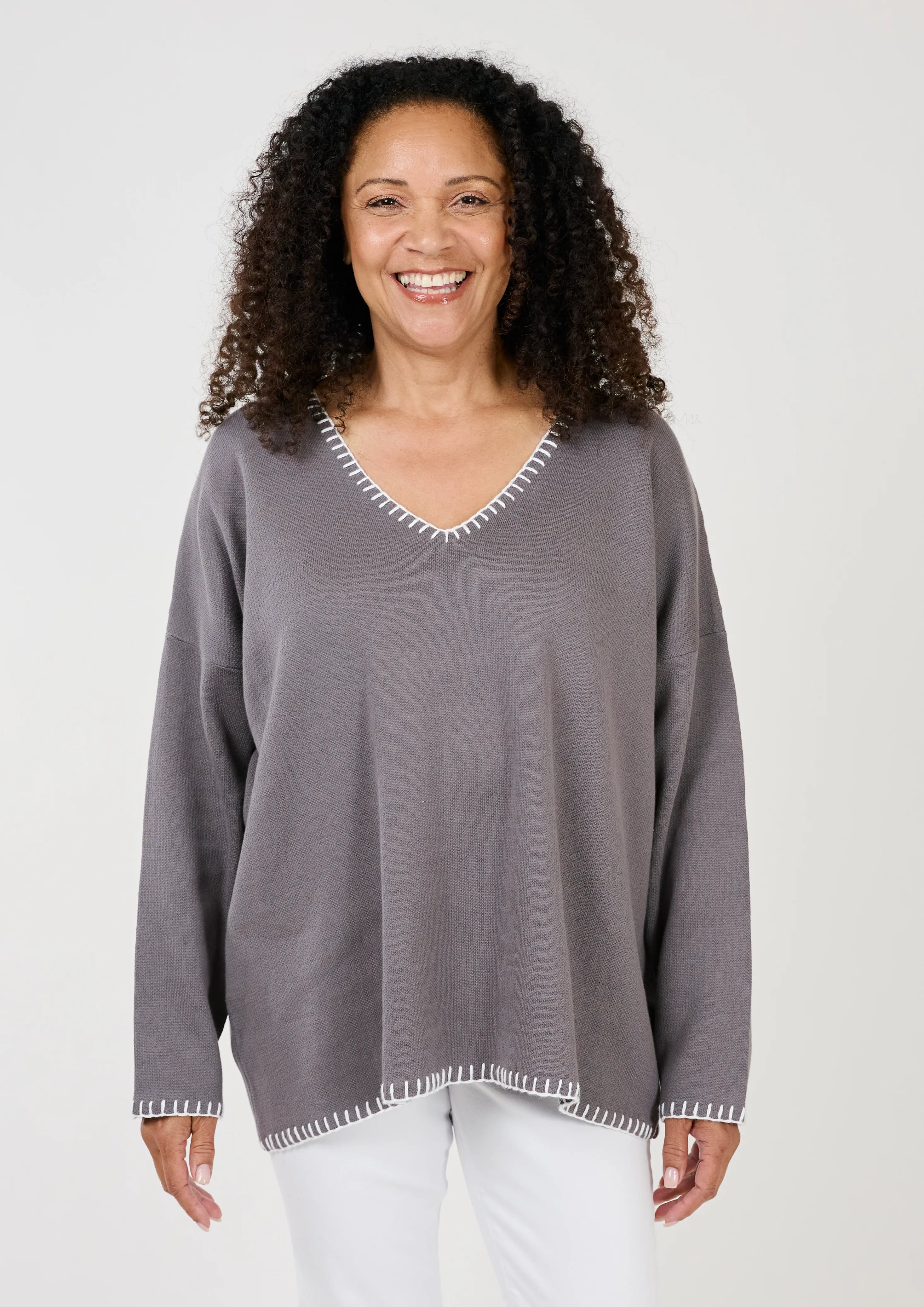 Cassie Taupe Pullover, One Size