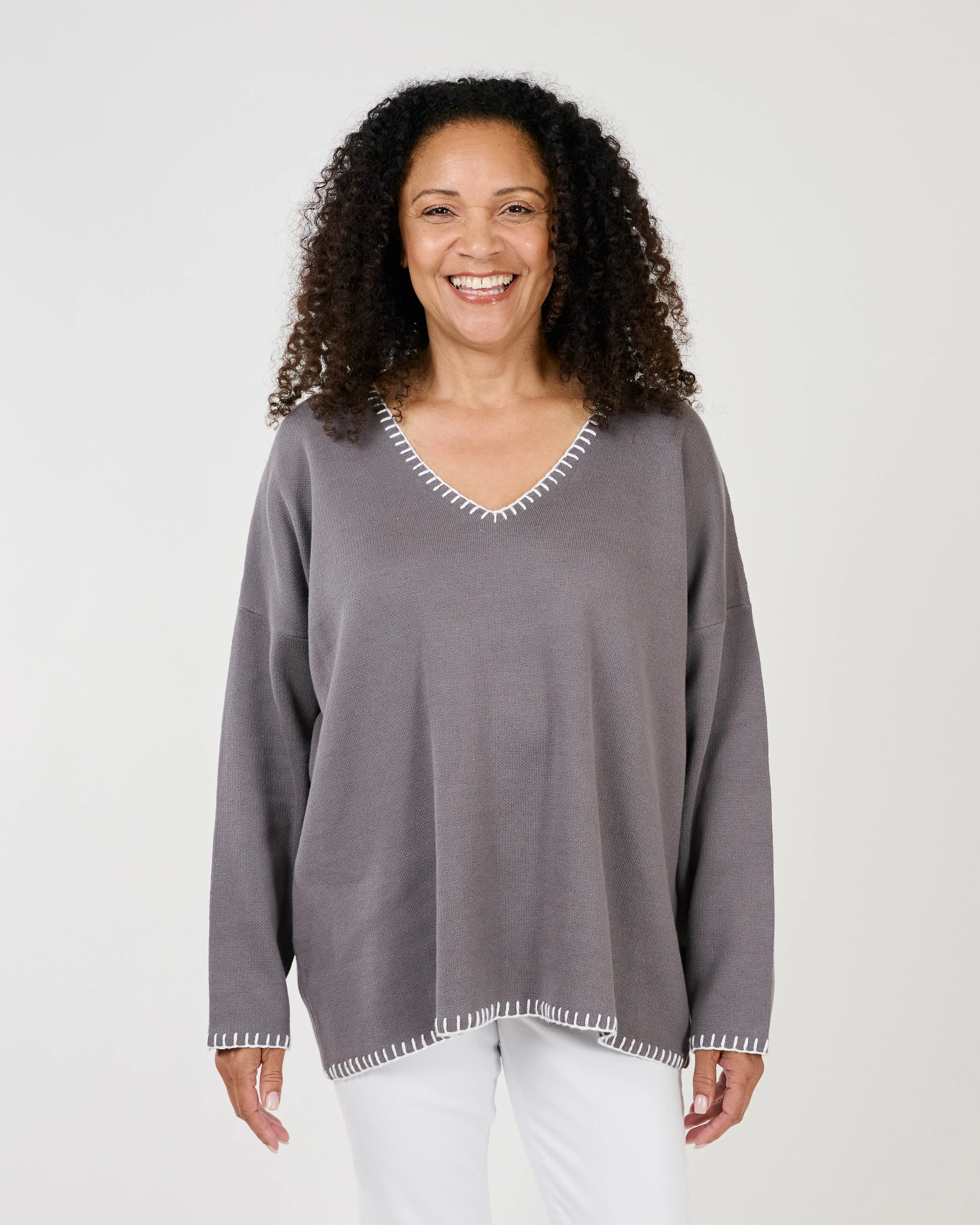 Cassie Taupe Pullover, One Size