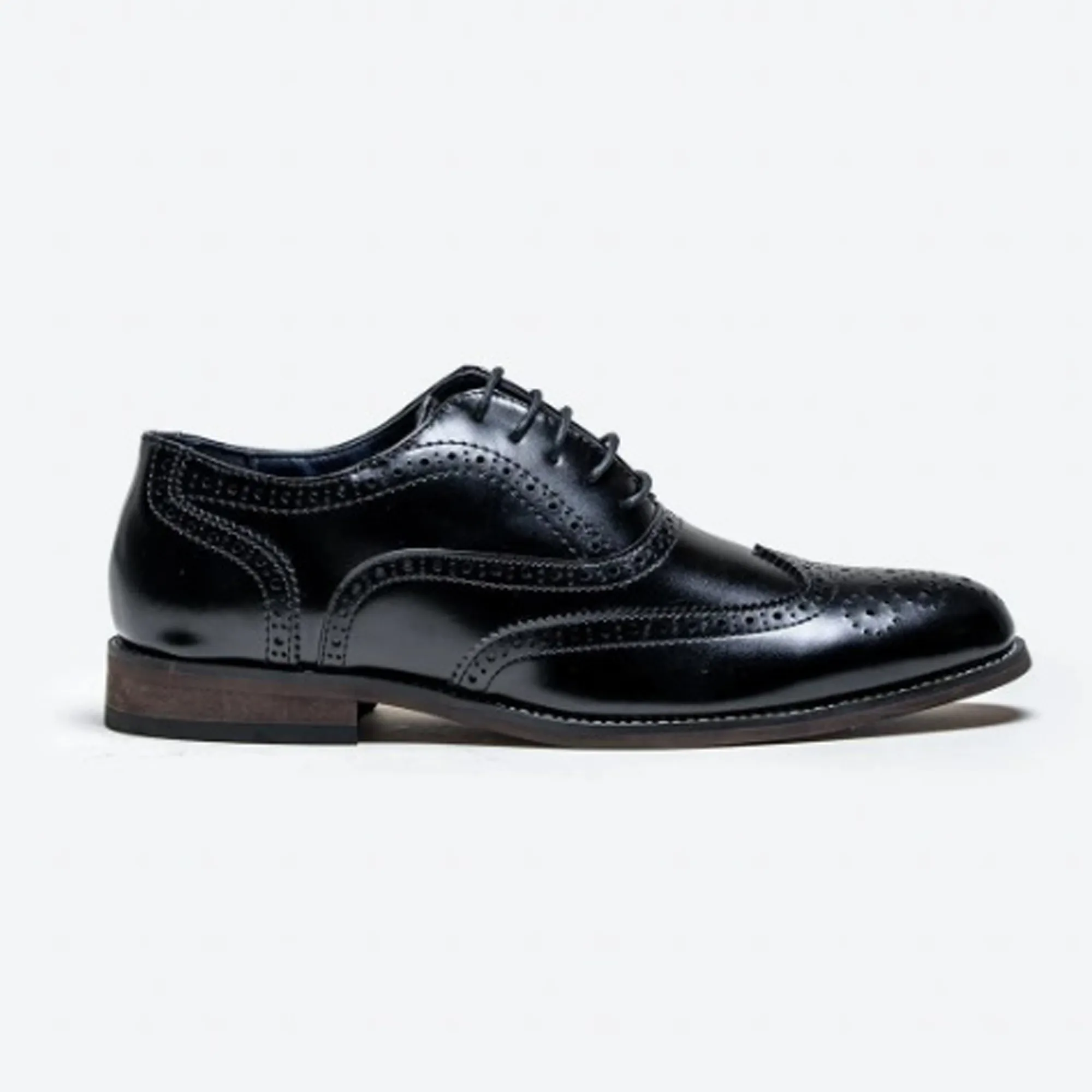 Cavani Clark Black Leather Brogues Formal Shoes