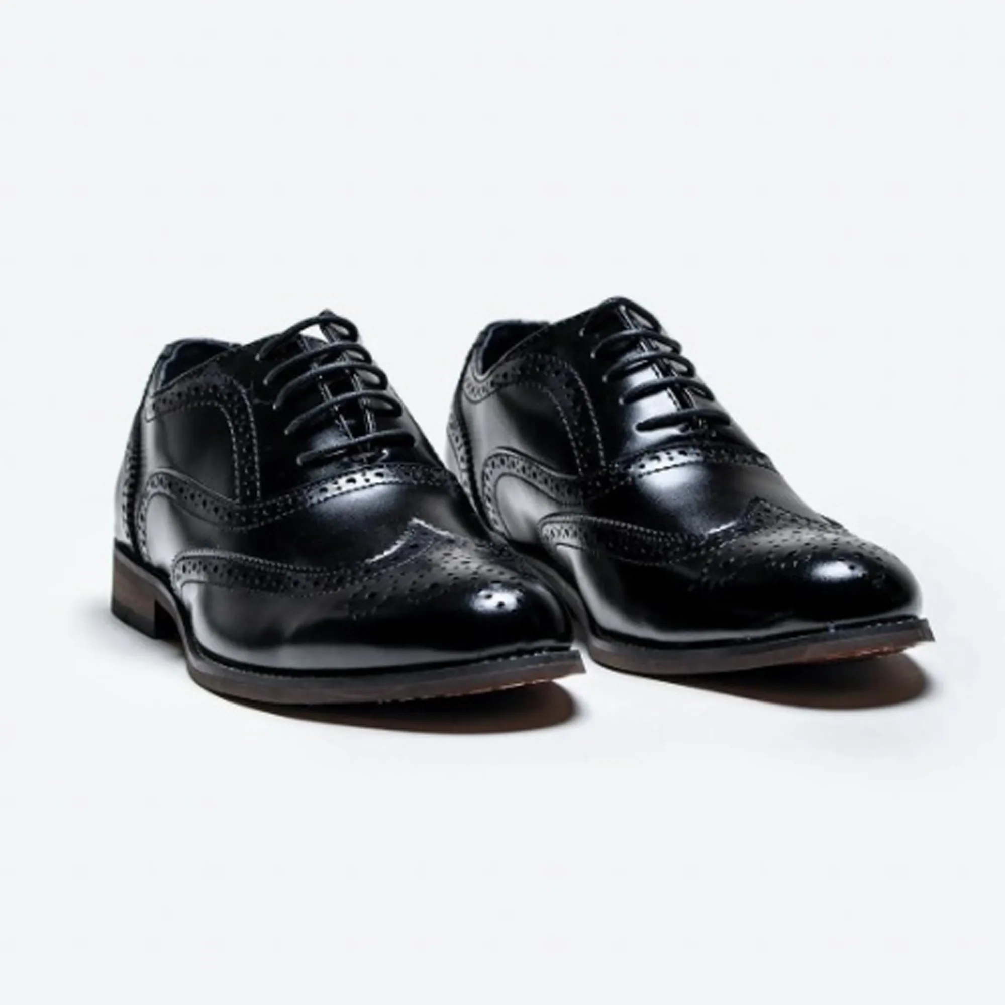 Cavani Clark Black Leather Brogues Formal Shoes